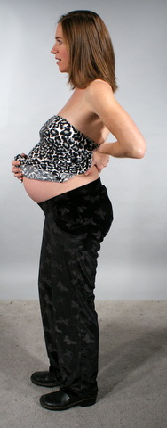 Bandeau top worn during pregnancy
